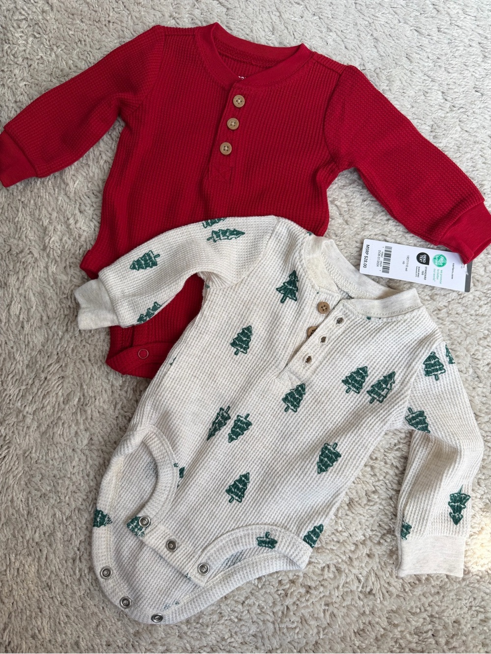 Carter’s Gender Neutral Long Sleeve Onesies